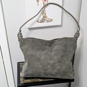 8 Other Reasons Gray Suede Women's Bag / W Dusty.  19"W X 12"L. NWOT